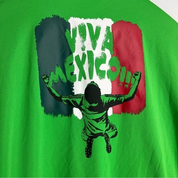 Adidas Jacket Mens Large Green 2014 Brazil Viva Mexico World Cup Zip Track Sport - Picture 13 of 16